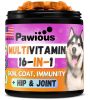 Dog Multivitamin Chewable with Glucosamine 16 in 1 Dog Vitamins and Supplements Senior and Puppy Multivitamin for Dogs Hip and Joint Support Health