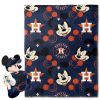 Astros OFFICIAL MLB & Disney's Mickey Mouse Character Hugger Pillow & Silk Touch Throw Set; 40" x 50"