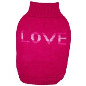 Fashion Pet True Love Dog Sweater Pink (Option: Medium)